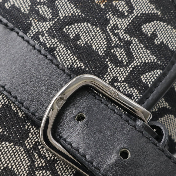 Christian Dior Trotter Crossbody Messenger Canvas Leather Black - Picture 4 of 10